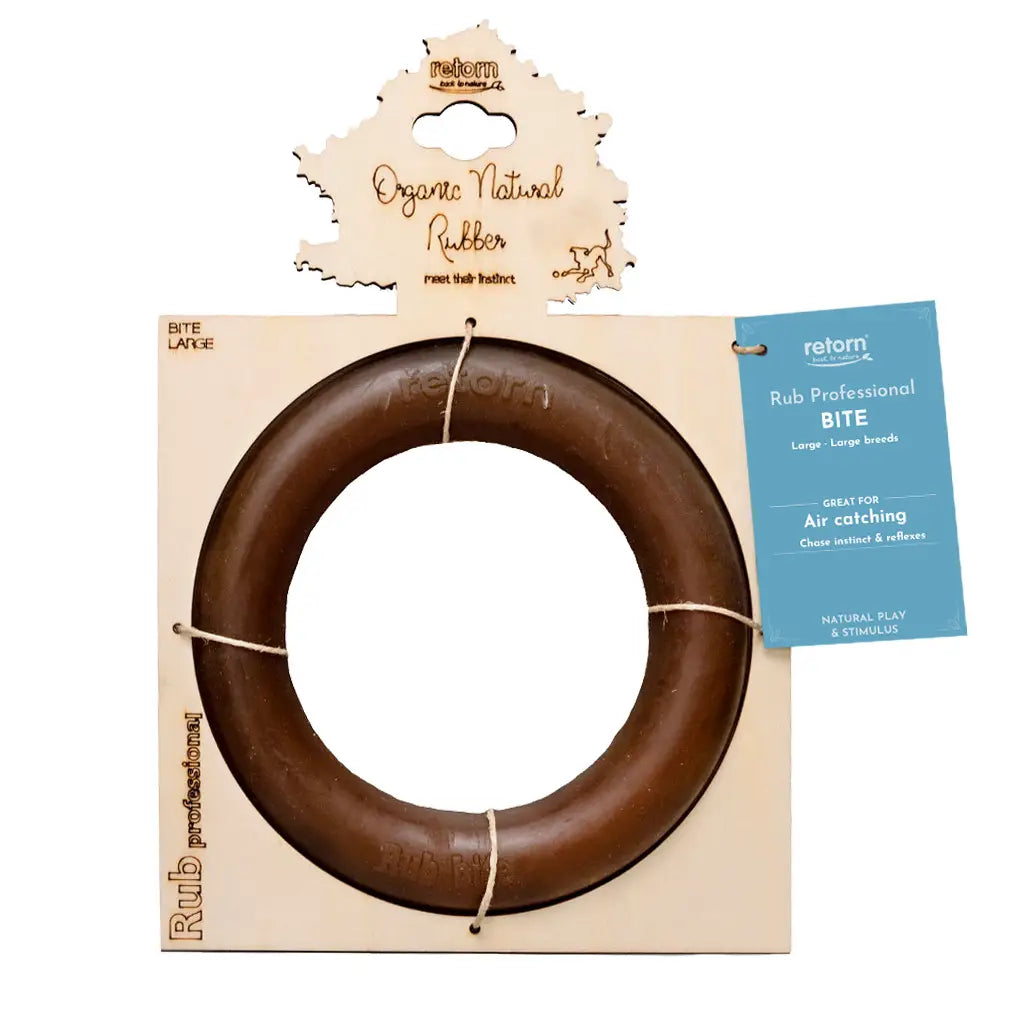 Frisbee chien caoutchouc naturel bio - Jouet à lancer écologique grandes races - CasualPets